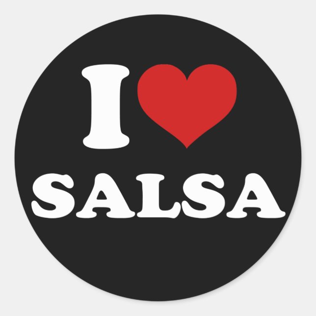 Adesivo Eu Amo Salsa (Frente)