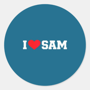 Adesivo Eu amo sam