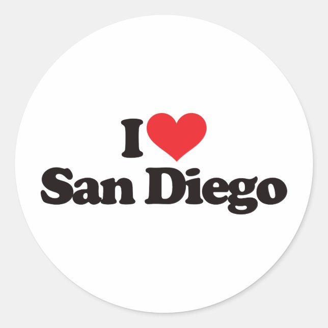 Adesivo Eu Amo San Diego (Frente)