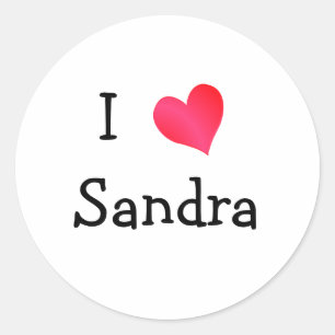 Adesivo Eu Amo Sandra