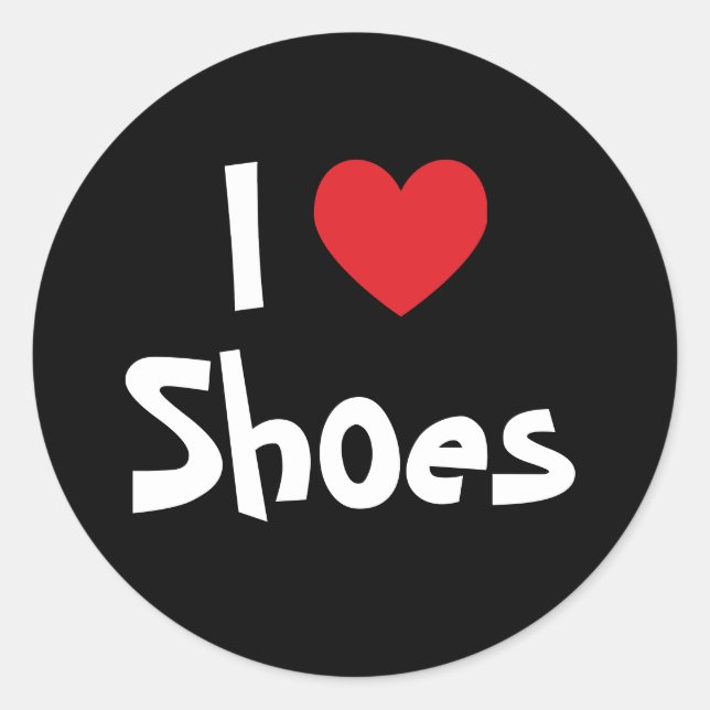 Adesivo Eu Amo Sapatos (Frente)