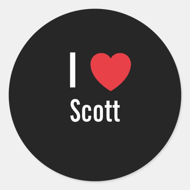 Adesivo Eu amo Scott (Frente)