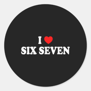 Adesivo Eu Amo Seis Sete Eu Amo 67 Meme Divertido 