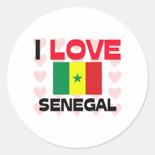 Adesivo Eu amo Senegal (Frente)