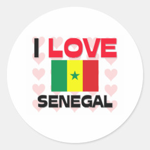 Adesivo Eu amo Senegal