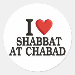 Adesivo Eu amo Shabbat em Chabad