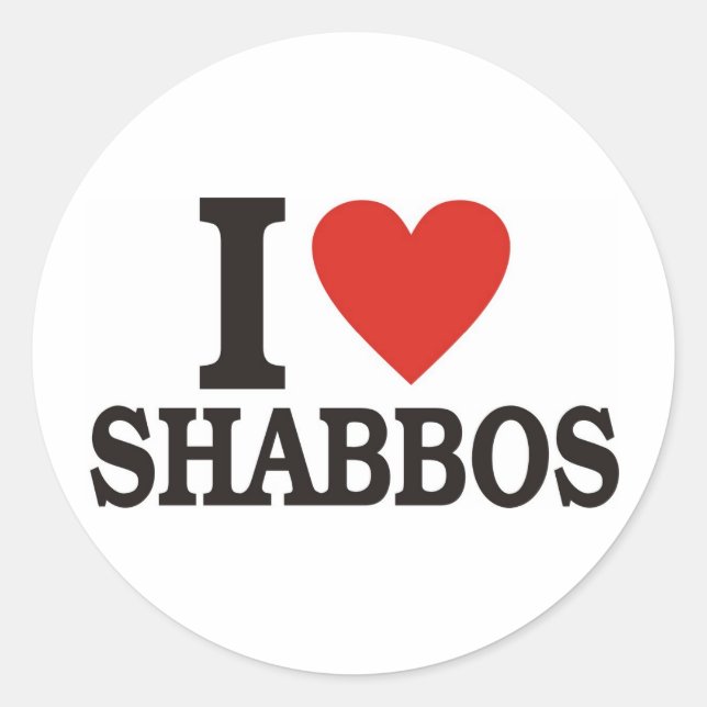 Adesivo Eu amo Shabbos (Frente)