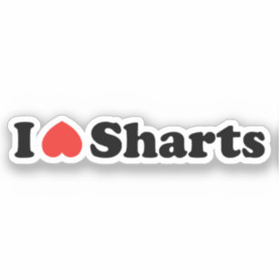 Adesivo Eu Amo Sharts