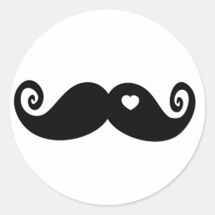 Adesivo Eu amo simplesmente o Moustache