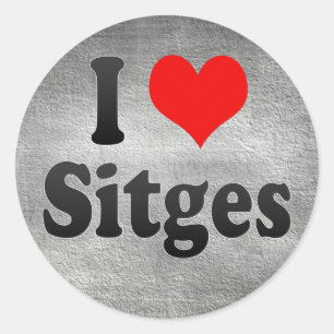 Adesivo Eu amo Sitges, espanha. Mim Encanta Sitges,