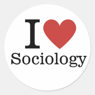 Adesivo Eu ❤️ Amo Sociologia para Estudantes/Faculdade