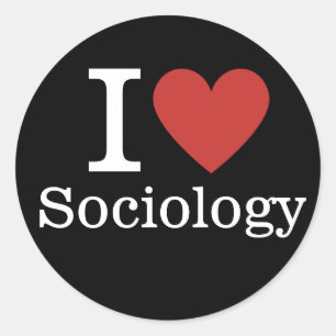 Adesivo Eu ❤️ Amo Sociologia para Estudantes/Faculdade