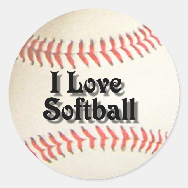 ADESIVO EU AMO SOFTBALL STICKER (Frente)