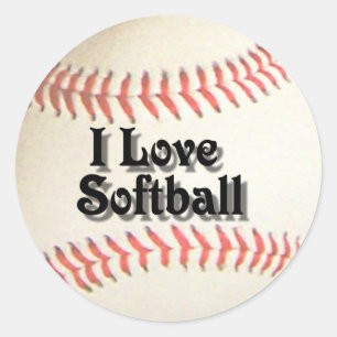 ADESIVO EU AMO SOFTBALL-STICKER