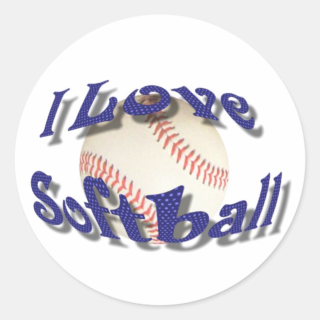 ADESIVO EU AMO SOFTBALL STICKER (Frente)
