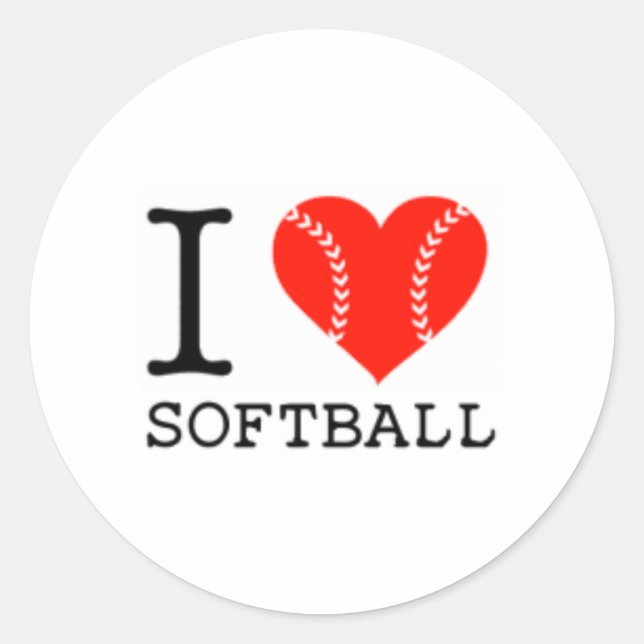 Adesivo eu amo softball STICKERS ossc (Frente)
