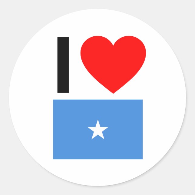 Adesivo eu amo somalia (Frente)