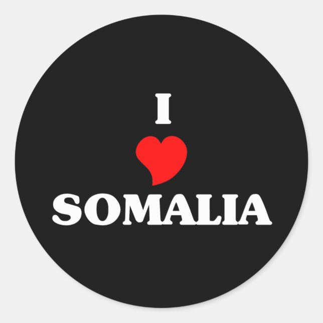Adesivo Eu amo Somália (Frente)