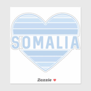 Adesivo Eu Amo Somália, Coração Somali