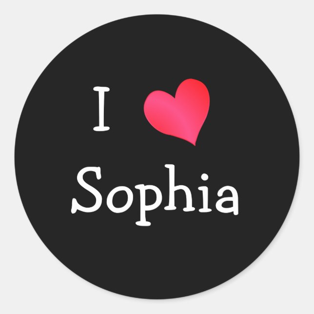 Adesivo Eu amo Sophia (Frente)
