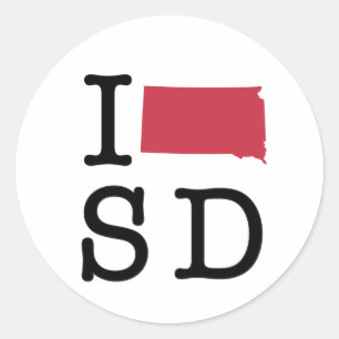 Adesivo Eu amo South Dakota