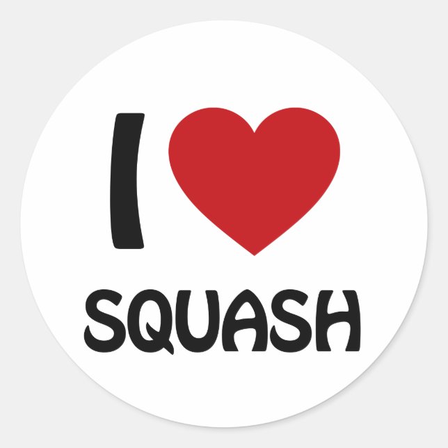 Adesivo Eu amo Squash (Frente)