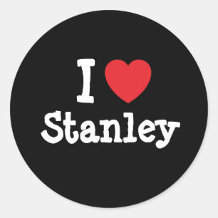 Adesivo Eu amo Stanley coração personalizado