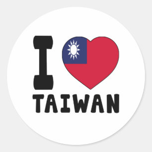 Adesivo Eu amo Taiwan