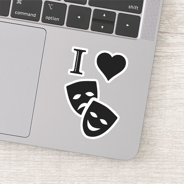 Adesivo Eu Amo Teatro (Detalhe)