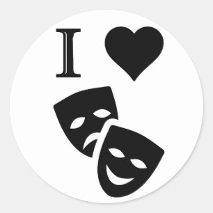 Adesivo Eu Amo Teatro