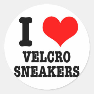 Adesivo EU AMO tênis com velcro