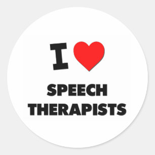 Adesivo Eu amo terapeutas de discurso