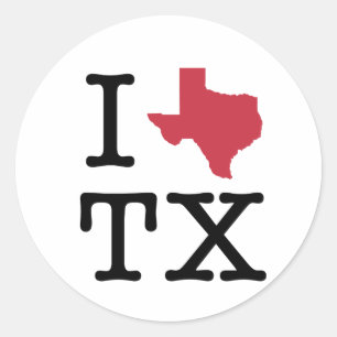 Adesivo Eu amo texas
