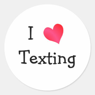 Adesivo Eu amo Texting