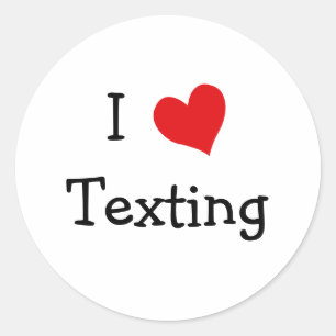 Adesivo Eu amo Texting