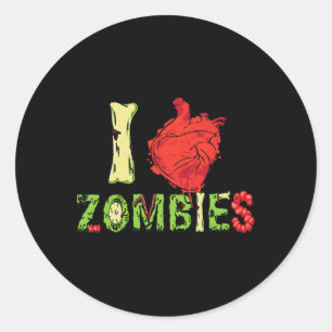 Adesivo Eu Amo Tipografia Zombie Feita De Peças Zombies