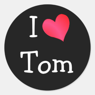 Adesivo Eu amo Tom