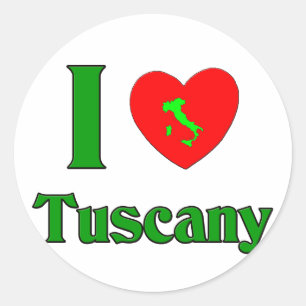 Adesivo Eu amo Toscânia Italia