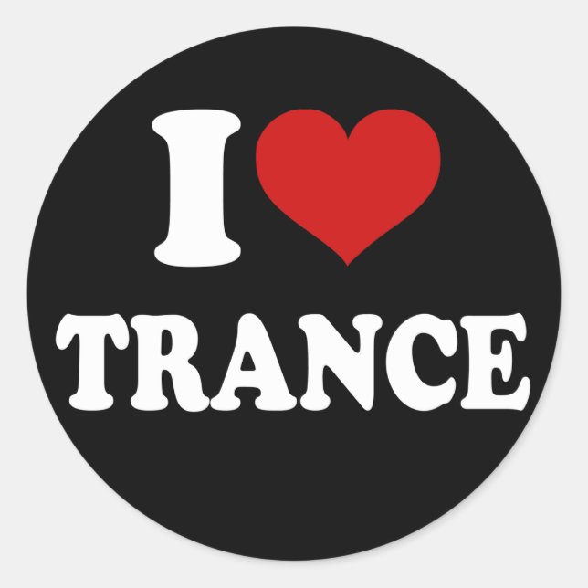 Adesivo Eu Amo Trance (Frente)
