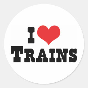 Adesivo Eu Amo Trens Coração - Amante de Trem Modelo