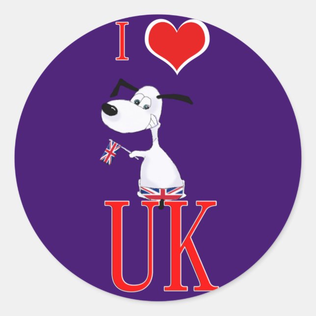 Adesivo eu amo uk (Frente)