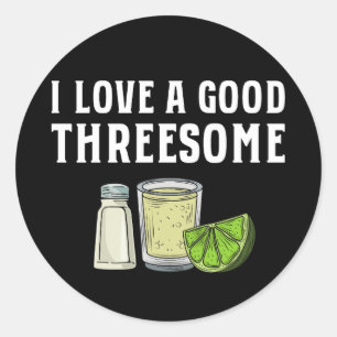 Adesivo Eu Amo Um Bom Presente de Tequila Lima Sal em Trio