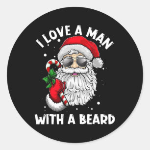 Adesivo Eu Amo Um Homem Com Uma Barba Pai Natal