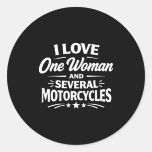 Adesivo Eu amo uma mulher e várias motocicletas - 