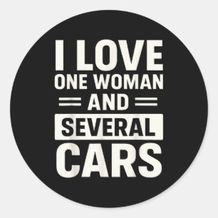 Adesivo Eu Amo Uma Mulher E Vários Maridos Amantes de Carr