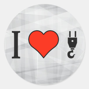 Adesivo Eu amo usar um gancho de um guindaste