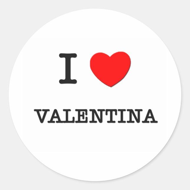 Adesivo Eu Amo Valentina (Frente)