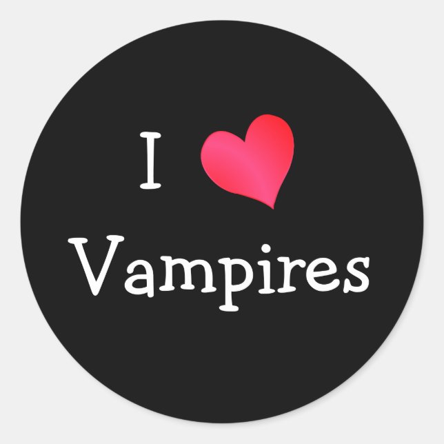 Adesivo Eu Amo Vampiros (Frente)