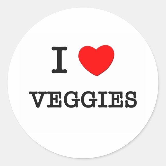 Adesivo Eu Amo Veggies (Frente)