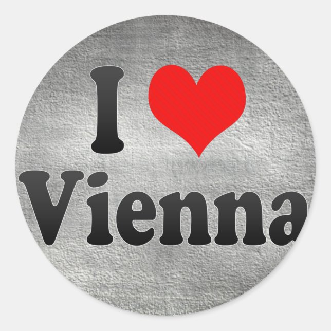 Adesivo Eu amo Viena, Áustria (Frente)
